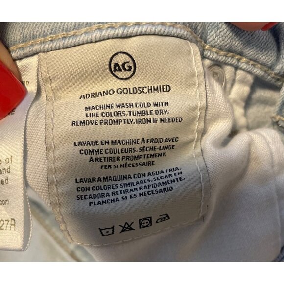 Adriano Goldschmied Prima Crop AG ED Denim Cigarette Cropped Pants Sz 27R - Picture 9 of 14